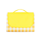 Waterproof Outdoor Picnic & Camping Mat – Yellow Gingham