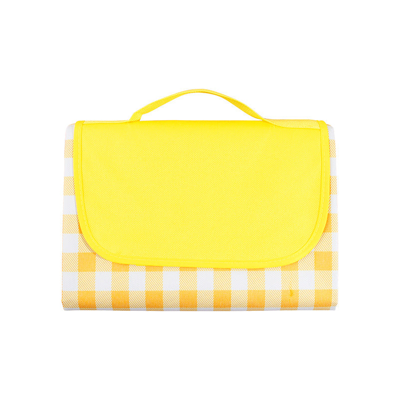 Waterproof Outdoor Picnic & Camping Mat – Yellow Gingham