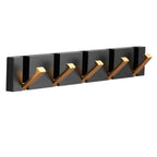 Folding Wall Hook Rack – Black & Gold Coat and Towel Hooks