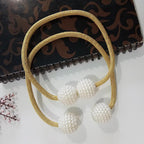 Pearl Bead Magnetic Curtain Tiebacks – Pair – image 2