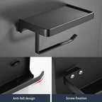 Wall-Mounted Toilet Roll Holder with Shelf – image 6