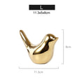 Gold Ceramic Bird Ornament – Nordic Decorative Figurine
