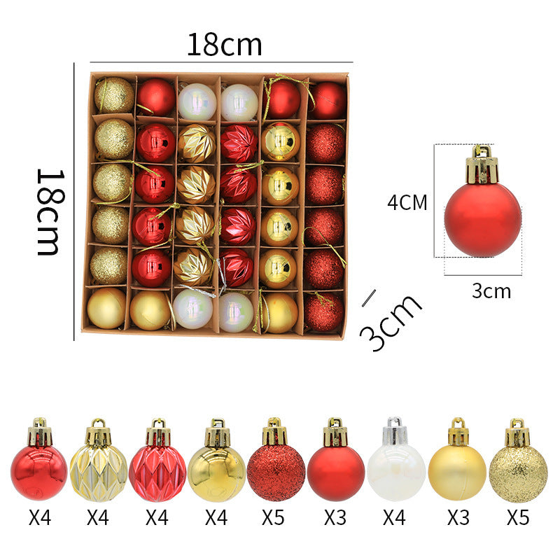 Christmas Bauble Set – 36 Piece Mixed Baubles – image 7
