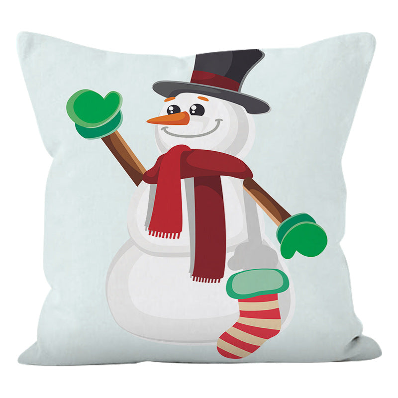 Super Soft Reindeer & Snowman Cushion Cover (45 x 45 cm)
