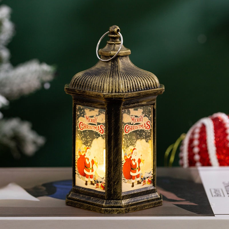 Vintage LED Christmas Lantern – Square