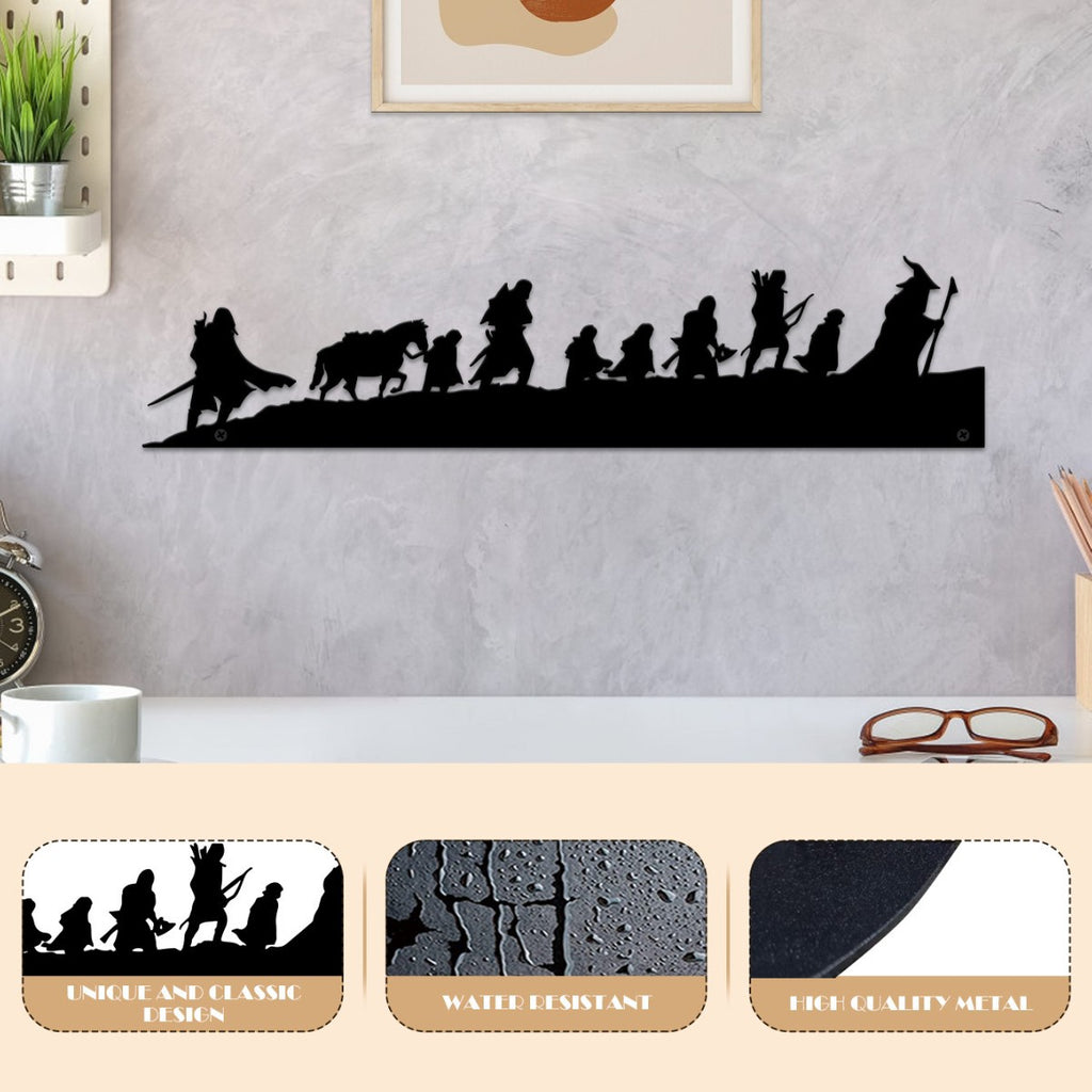 Hikers Silhouette Metal Wall Art – 40cm – image 4