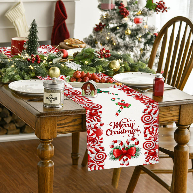 Candy Christmas Lettering Table Runner (33 x 183 cm)