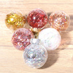 Tinsel-Filled Clear Christmas Baubles – Box of 4 – image 2