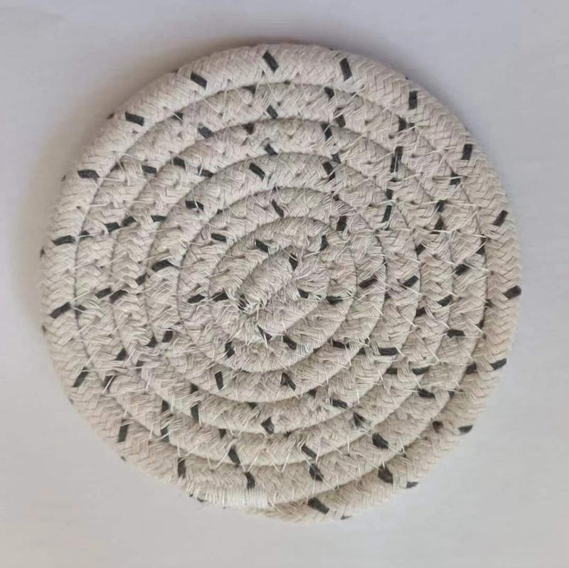 Woven Cotton Rope Placemat – Round Table Mat & Trivet (18 cm or 30 cm)