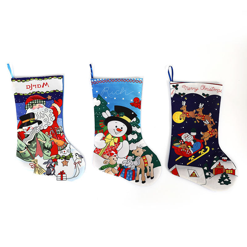 Christmas Character Gift Bag – Santa, Snowman & Reindeer (40 x 30 cm)