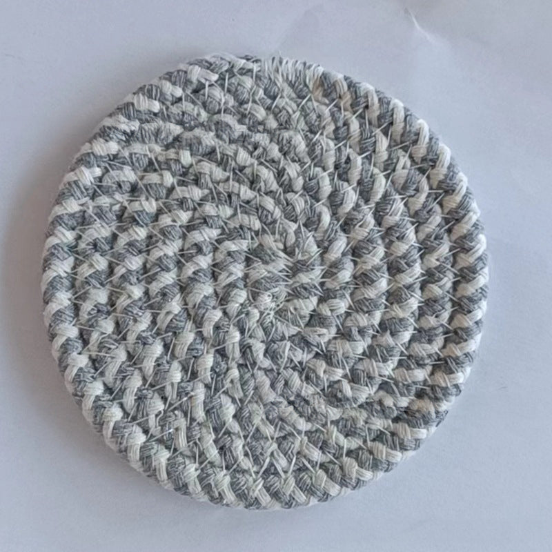 Woven Cotton Rope Placemat – Round Table Mat & Trivet (18 cm or 30 cm)
