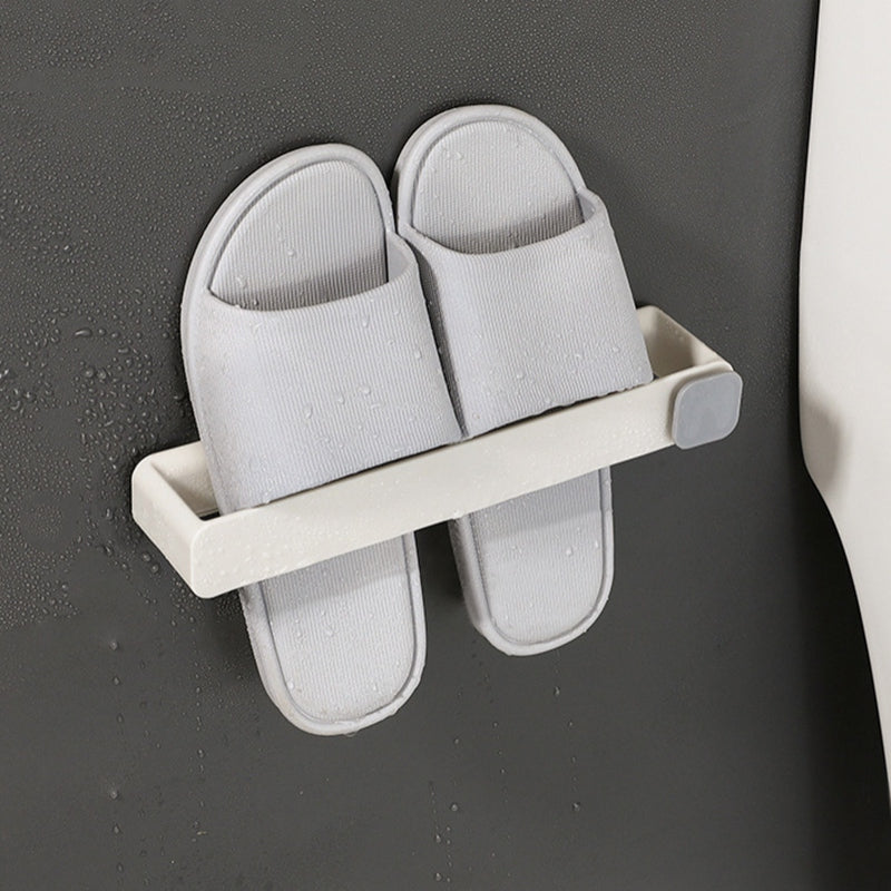 Wall-Mounted Shoe & Slipper Rack – Ivory