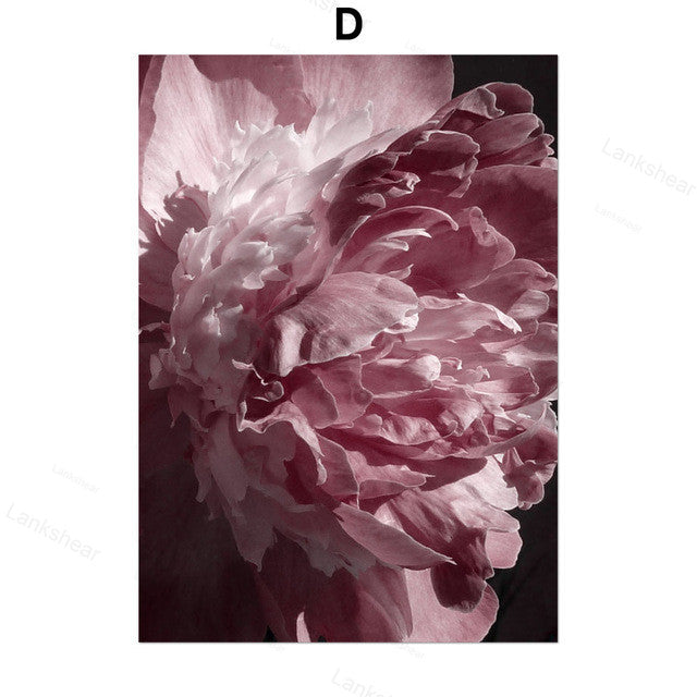 Pink Peony Canvas Print – Unframed Wall Art – image 5