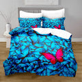Butterfly Print Duvet Cover Set with Pillowcases