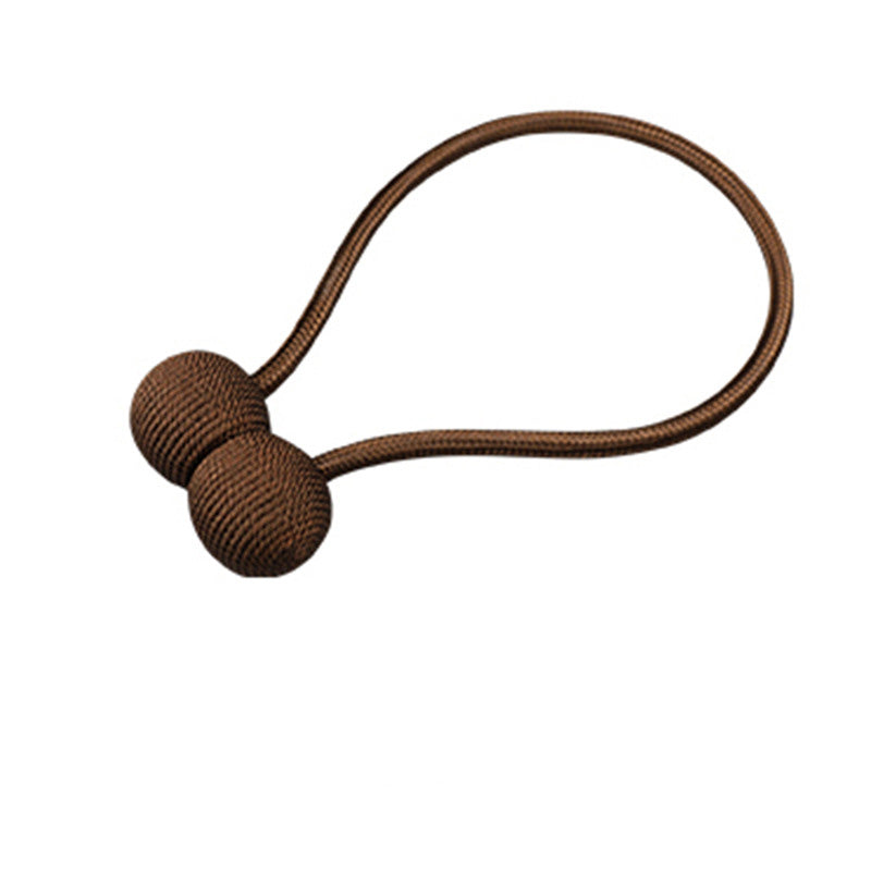 Magnetic Curtain Tiebacks – Chocolate Brown