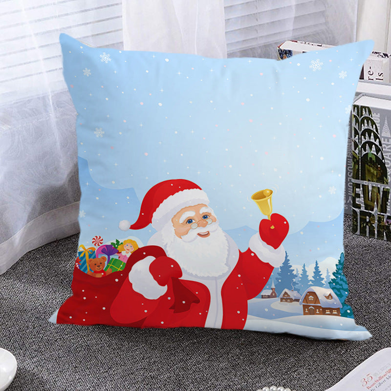 Super Soft Santa & Snowman Christmas Cushion Cover (45 x 45 cm)