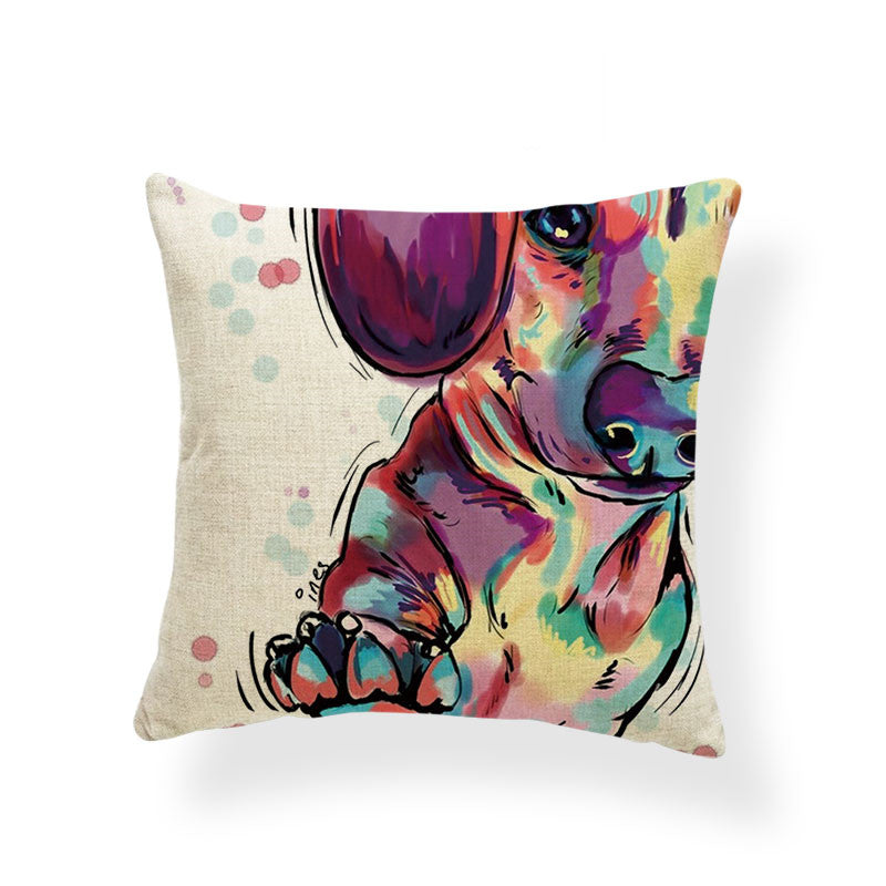 Watercolour Dog Breed Cushion Cover – 45 x 45 cm – image 10