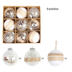 Painted Christmas Bauble Set – 9 x 8 cm Baubles – image 7