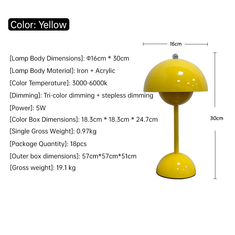 Rechargeable Mushroom Touch Table Lamp – image 7