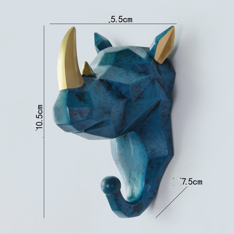 Geometric Animal Head Wall Hook – image 9