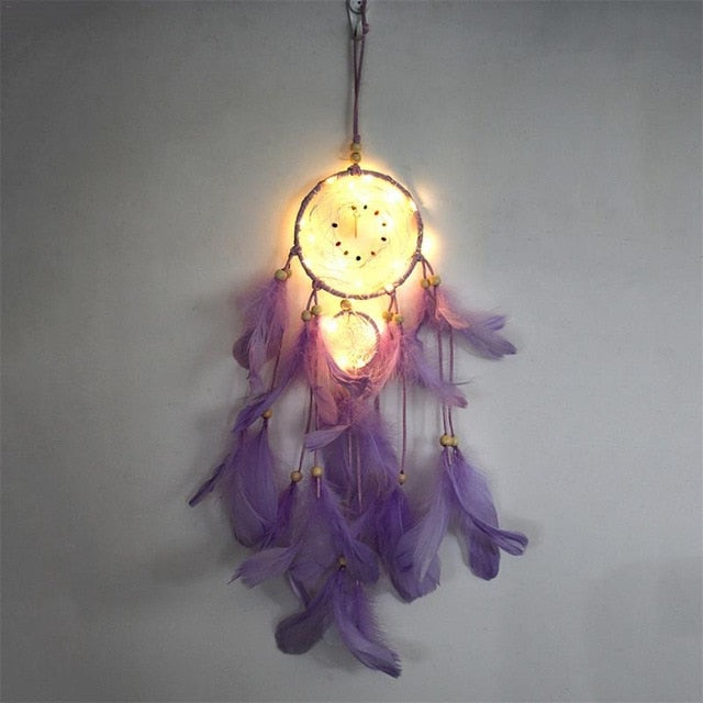LED Light-Up Feather Dream Catcher