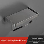 Wall-Mounted Toilet Roll Holder with Shelf – image 12