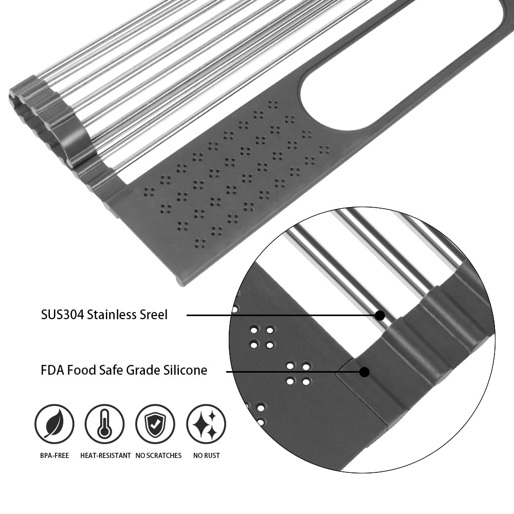 Roll-Up Over-Sink Dish Drying Rack – image 6