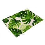 Green Leaf Linen Placemats – Set of 4