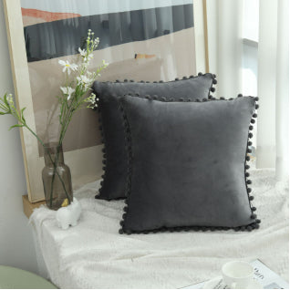 Velvet Pom-Pom Cushion Cover – image 14