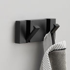 Folding Wall Hook Rack – Black & Gold Coat and Towel Hooks