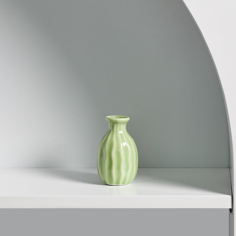 Mini Ribbed Ceramic Bud Vase
