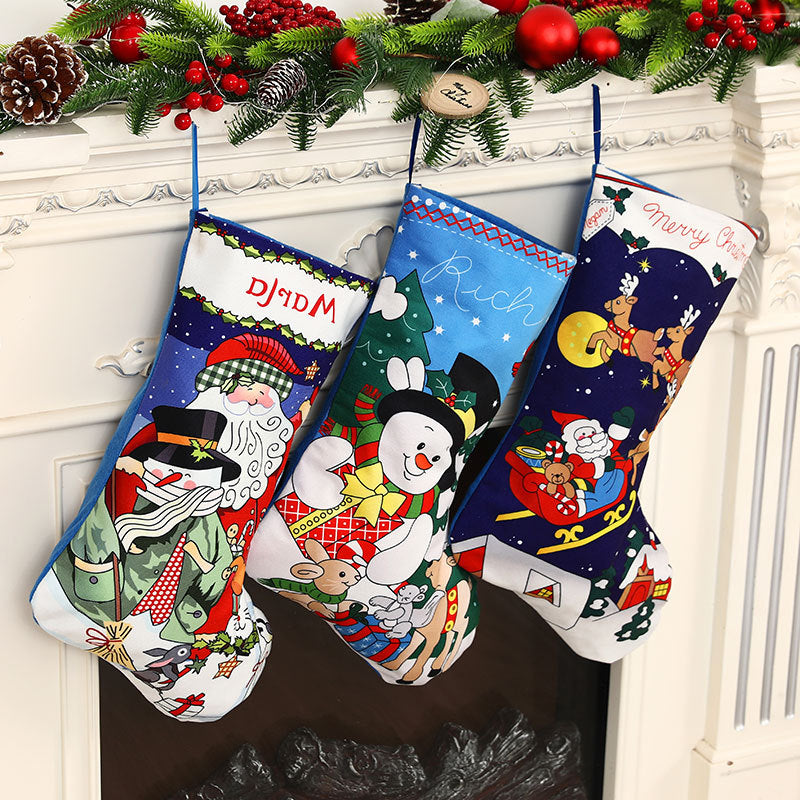 Christmas Character Gift Bag – Santa, Snowman & Reindeer (40 x 30 cm)