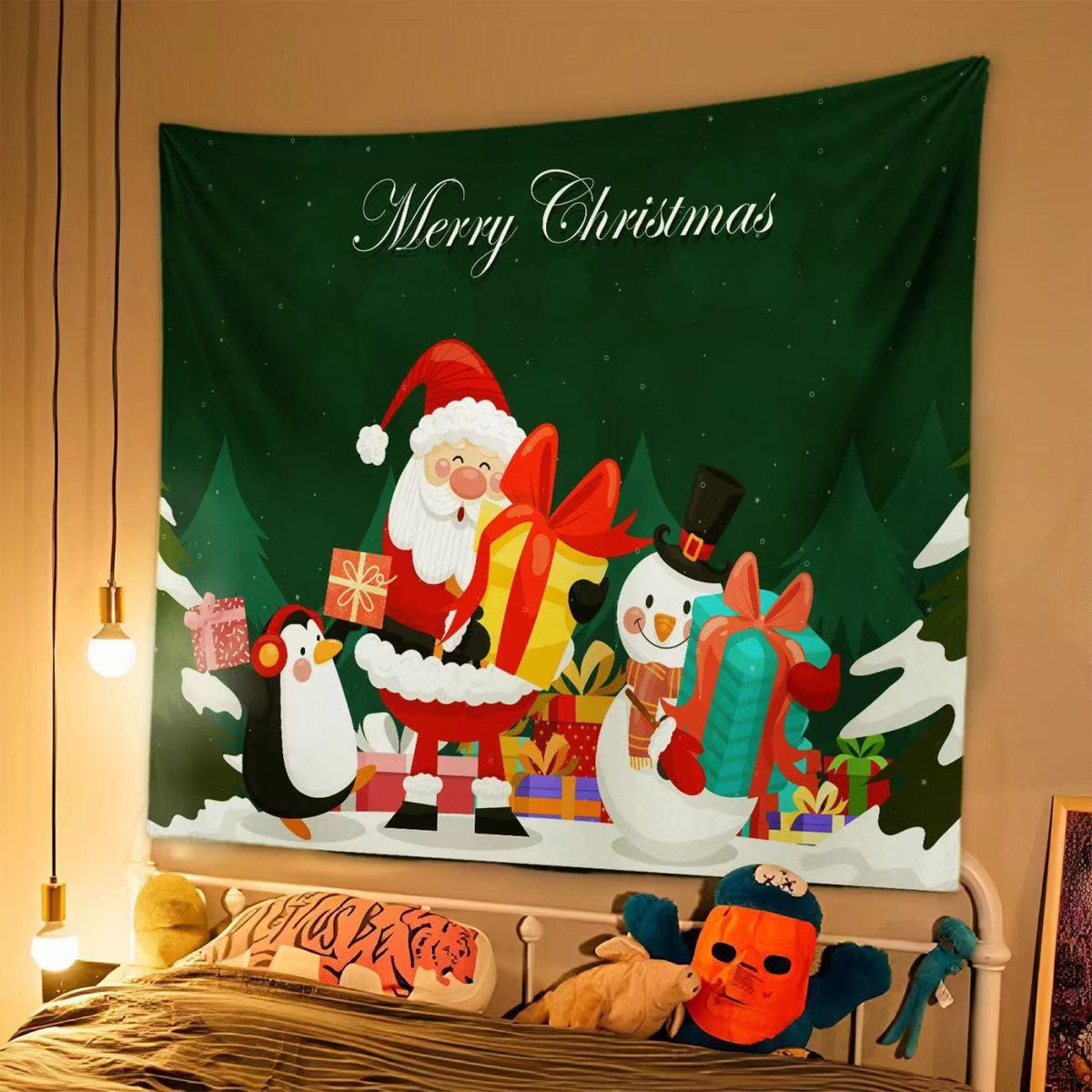 Christmas Wall Tapestry – Festive Hanging Backdrop (98 x 68 cm)