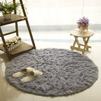 Fluffy Round Faux Fur Rug – Soft Shaggy Area Rug