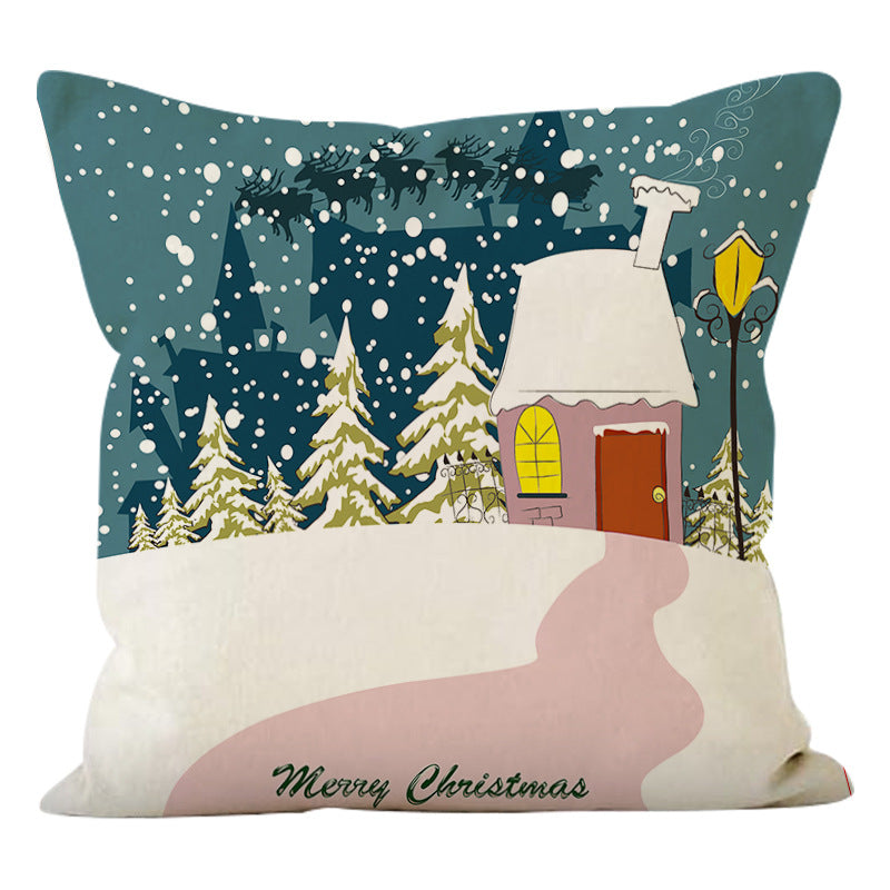 Snowman & Christmas Tree Cushion Cover (45 x 45 cm)
