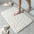 Cobblestone Memory Foam Bath Mat – White