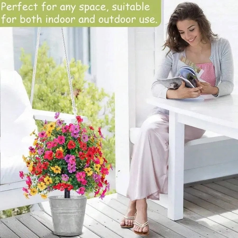 Artificial Daisy & Violet Flower Bouquet – image 4