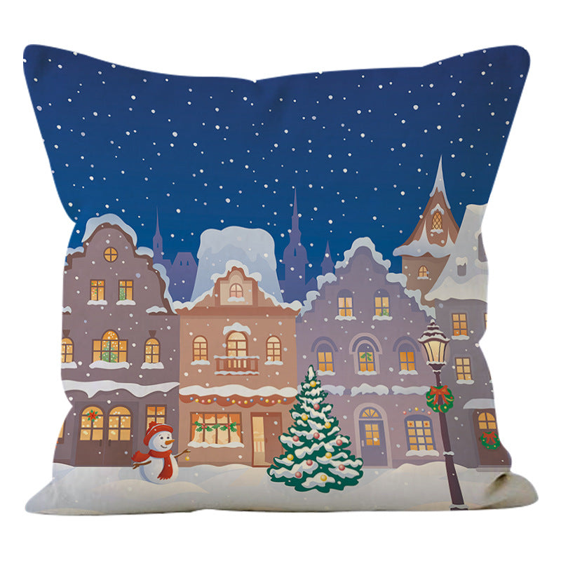 Snowman & Christmas Tree Cushion Cover (45 x 45 cm)