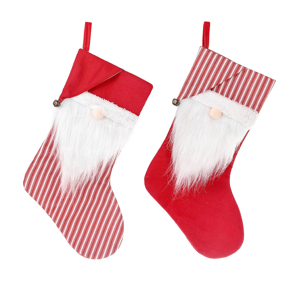 Nordic Gnome Christmas Stocking – Red or Striped (47 cm)