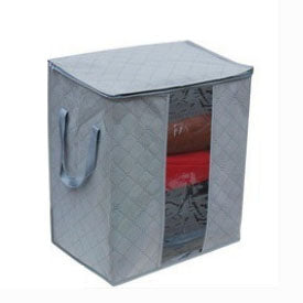 Bamboo Charcoal Clothes Storage Bag – Tall – Grey