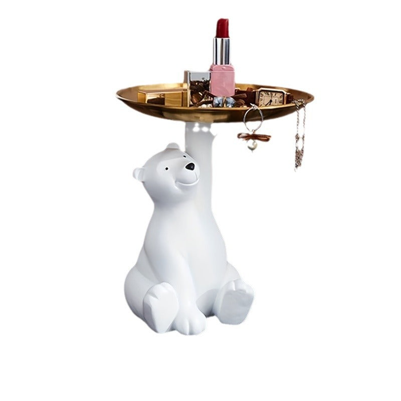 Polar Bear Key Tray – Resin Hallway Ornament & Catch-All