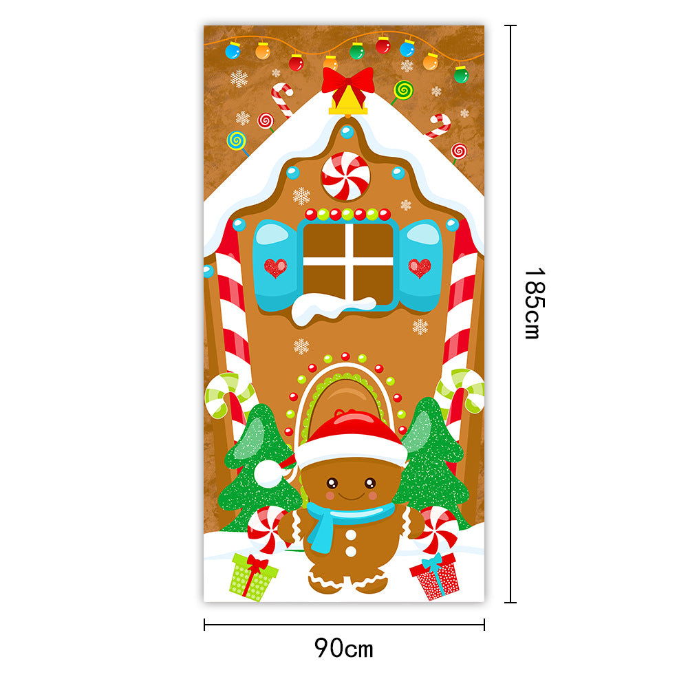 Santa & Puppies Christmas Door Banner (185 x 90 cm)