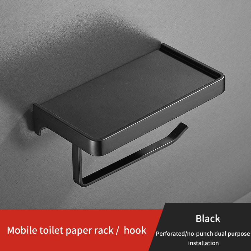 Wall-Mounted Toilet Roll Holder with Shelf – image 14