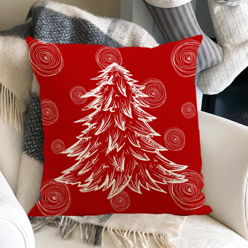 Santa Hat & Christmas Tree Cushion Cover (45 x 45 cm)