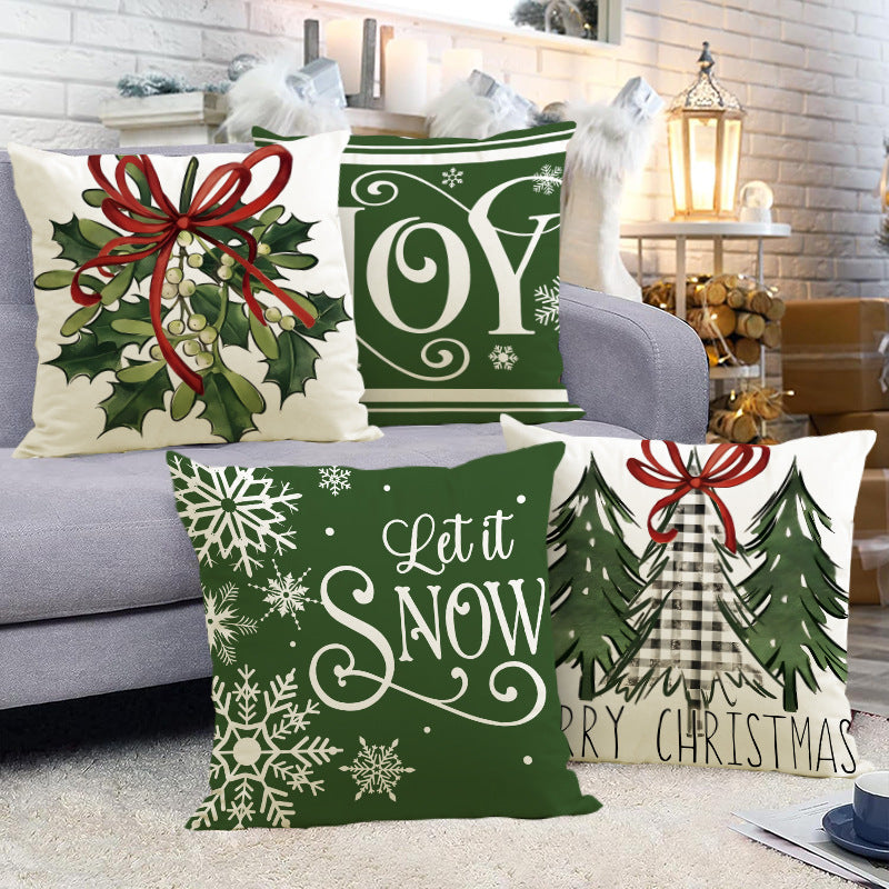 Green Christmas Cushion Cover (45 x 45 cm)