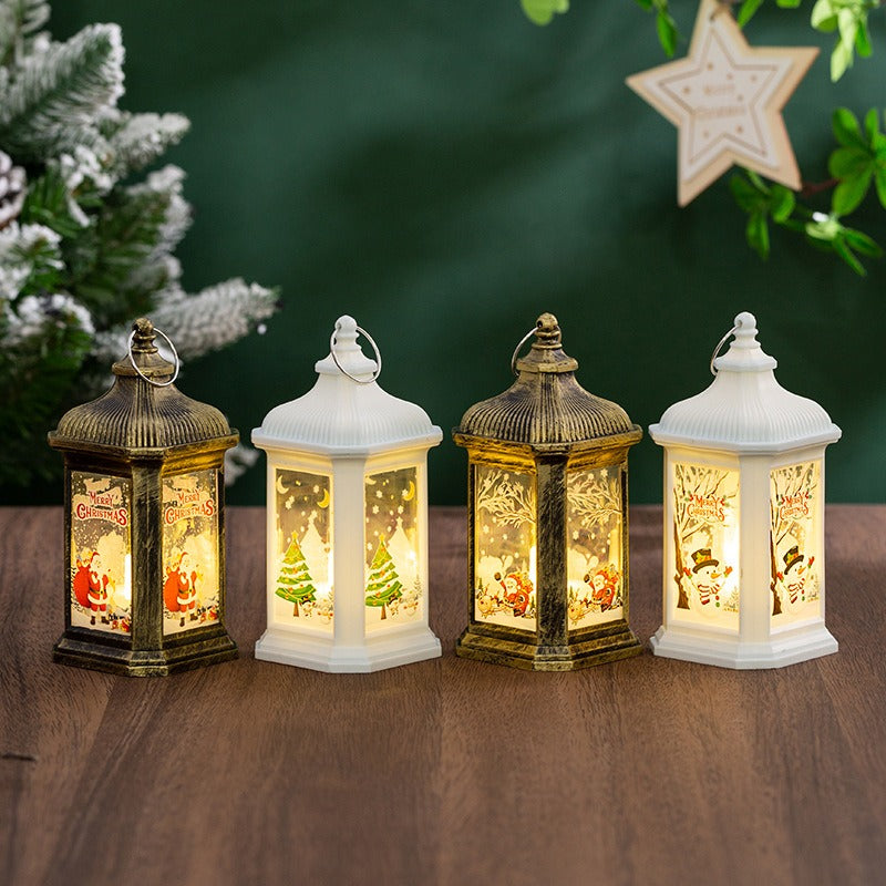 Vintage LED Christmas Lantern – Square