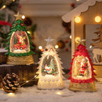Light-Up Snow Globe Christmas Tree Lantern