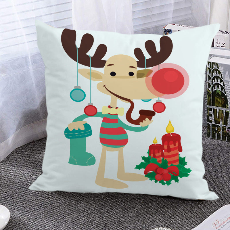 Super Soft Reindeer & Snowman Cushion Cover (45 x 45 cm)