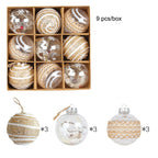 Painted Christmas Bauble Set – 9 x 8 cm Baubles – image 6