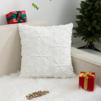 Christmas Tree Faux Fur Cushion Cover – White (45 x 45 cm) – image 6